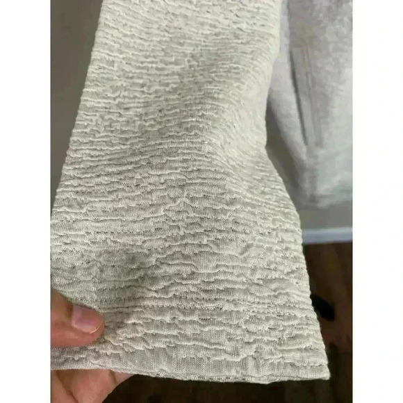 Eileen Fisher tencel textured knit Jacquard Kimono off white Women size XS - Picture 9 of 16